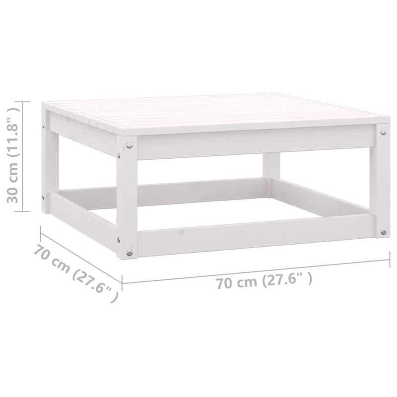 3 Piece Garden Lounge Set with Cushions White Solid Pinewood Payday Deals
