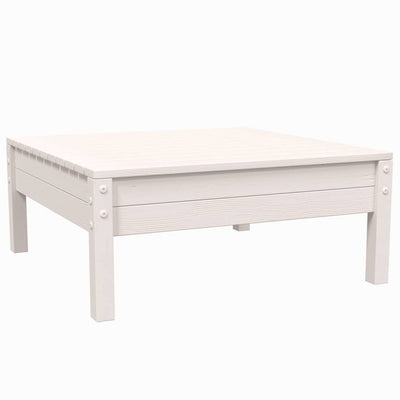 3 Piece Garden Lounge Set with Cushions White Solid Pinewood Payday Deals