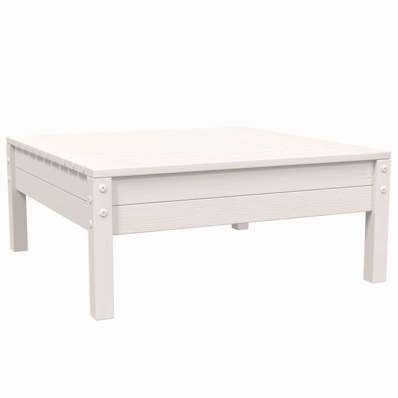 3 Piece Garden Lounge Set with Cushions White Solid Pinewood Payday Deals