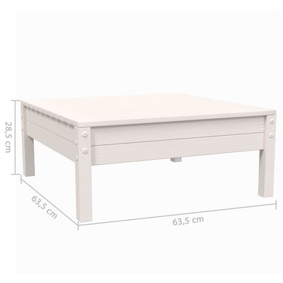 3 Piece Garden Lounge Set with Cushions White Solid Pinewood Payday Deals
