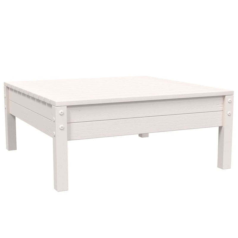 3 Piece Garden Lounge Set with Cushions White Solid Pinewood Payday Deals