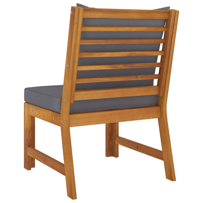 3 Piece Garden Lounge Set with Dark Grey Cushion Solid Acacia Wood Payday Deals