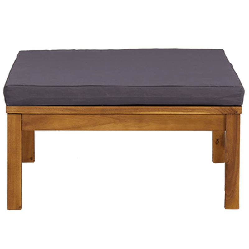 3 Piece Garden Lounge Set with Dark Grey Cushions Acacia Wood Payday Deals