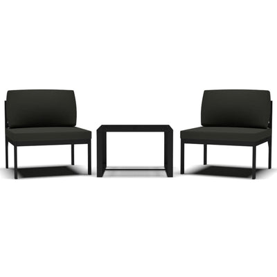 3 Piece Garden Sofa Set with Cushions Aluminium Anthracite Payday Deals