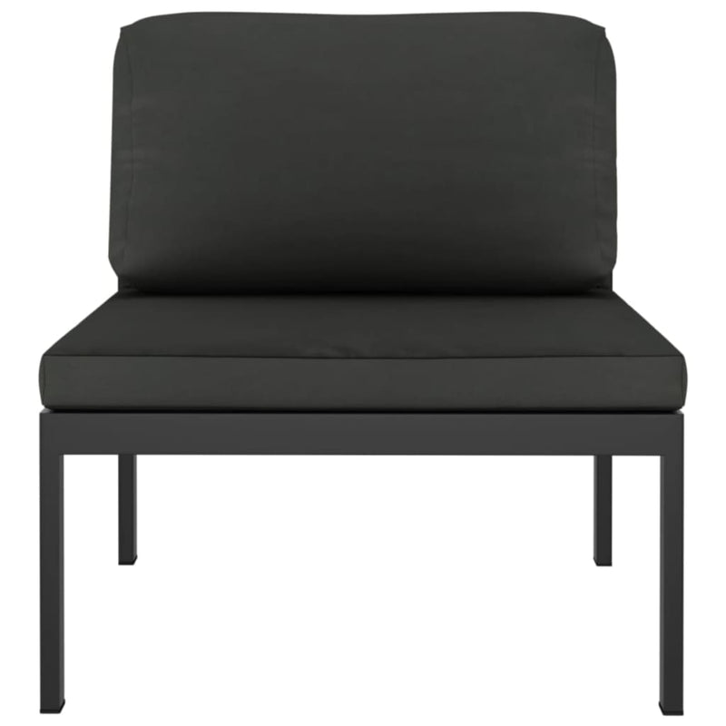3 Piece Garden Sofa Set with Cushions Aluminium Anthracite Payday Deals