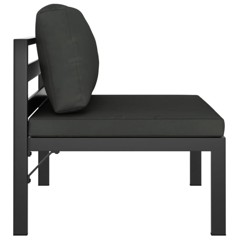 3 Piece Garden Sofa Set with Cushions Aluminium Anthracite Payday Deals