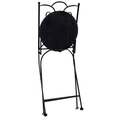 3 Piece Mosaic Bistro Set Ceramic Tile Black and White Payday Deals
