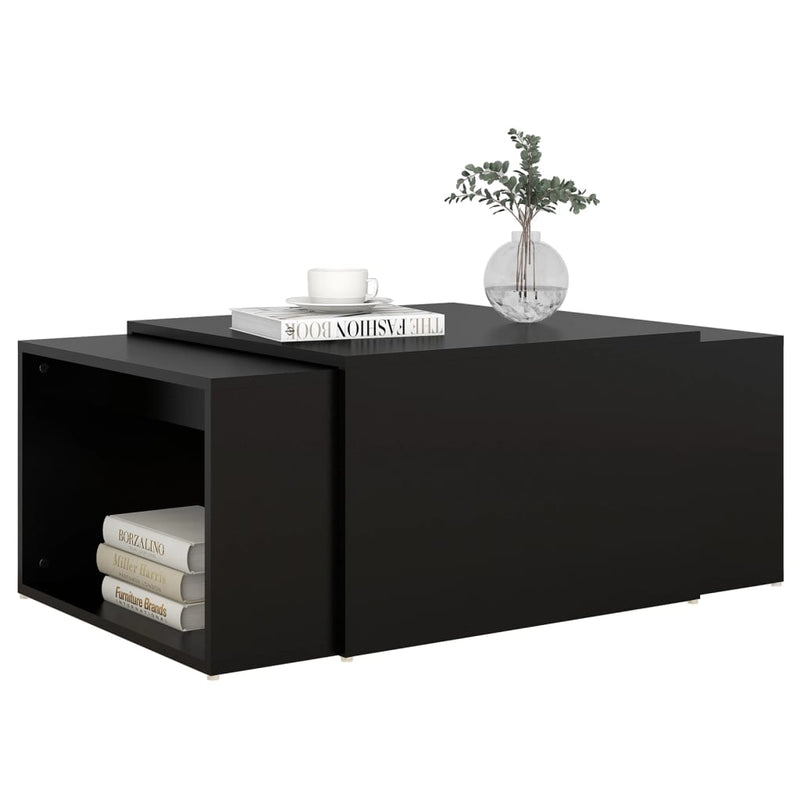3 Piece Nesting Coffee Table Set Grey 60x60x38 cm Engineered Wood Payday Deals