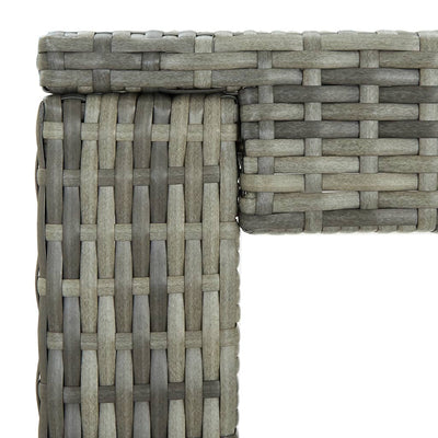 3 Piece Outdoor Bar Set with Cushions Poly Rattan Grey Payday Deals