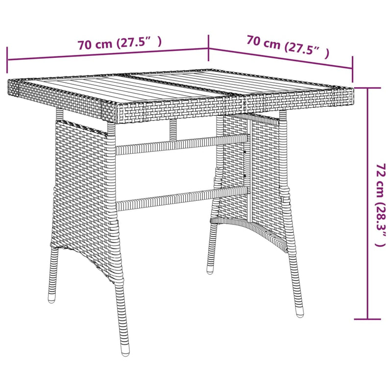 3 Piece Outdoor Dining Set Poly Rattan Black Payday Deals