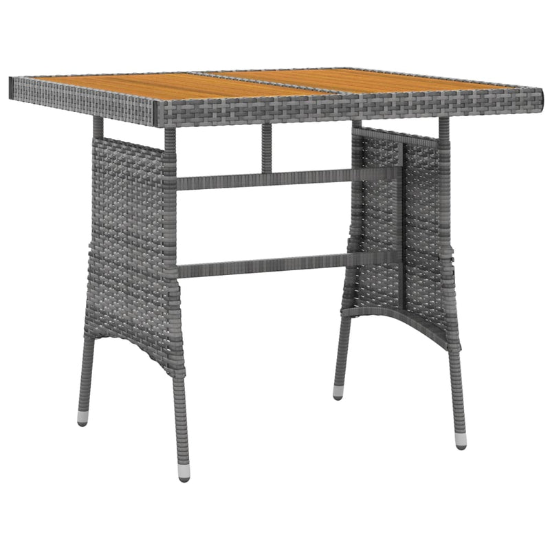 3 Piece Outdoor Dining Set Poly Rattan Grey Payday Deals