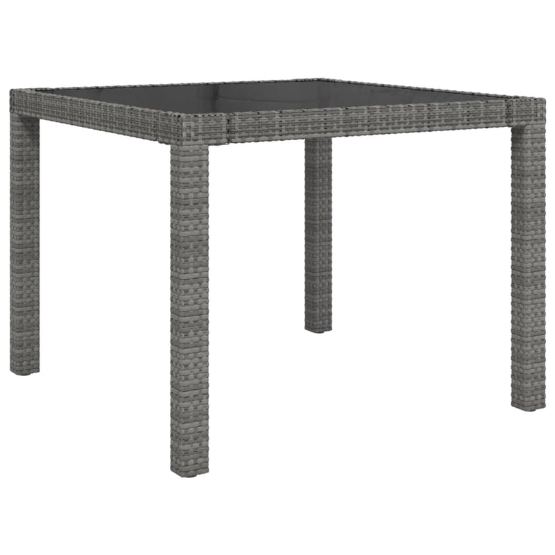 3 Piece Outdoor Dining Set with Cushions Poly Rattan Black and Grey Payday Deals
