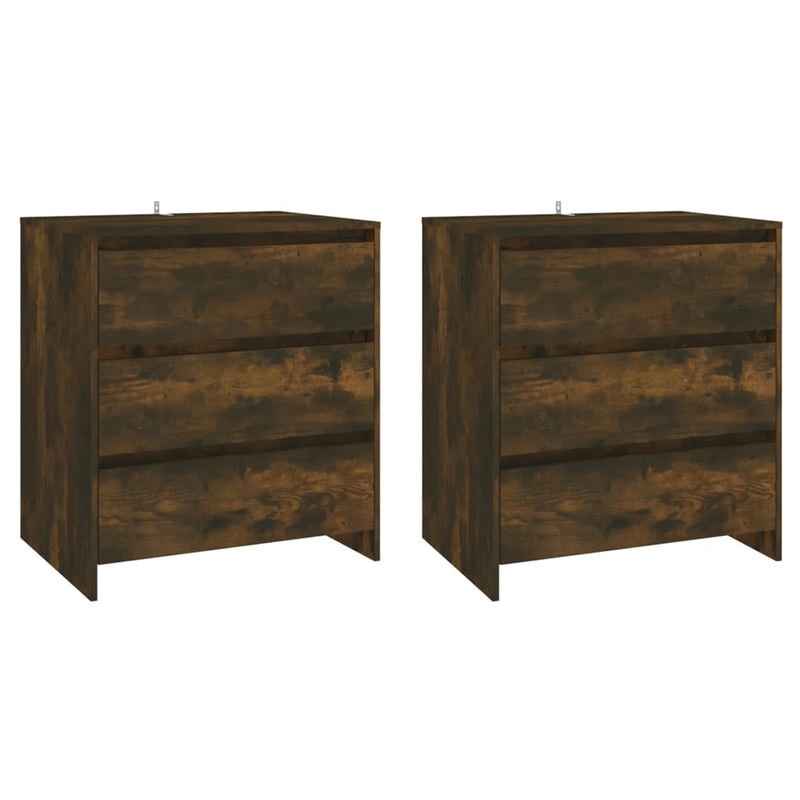 3 Piece Sideboard Smoked Oak Engineered Wood Payday Deals