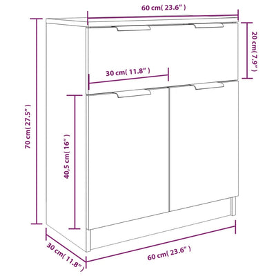 3 Piece Sideboards White Engineered Wood Payday Deals