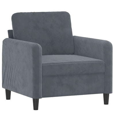 3 Piece Sofa Set Dark Grey Velvet Payday Deals