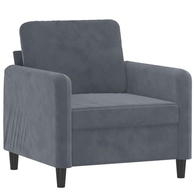 3 Piece Sofa Set Dark Grey Velvet Payday Deals
