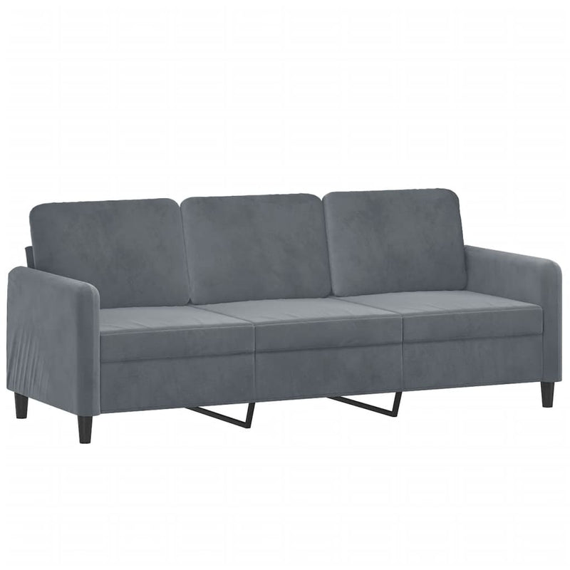 3 Piece Sofa Set Dark Grey Velvet Payday Deals