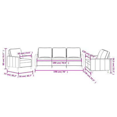 3 Piece Sofa Set with Cushions Black Velvet Payday Deals