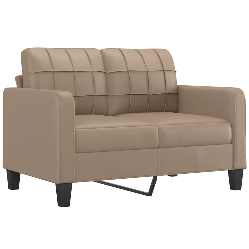 3 Piece Sofa Set with Cushions Cappuccino Faux Leather Payday Deals