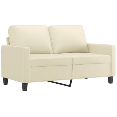 3 Piece Sofa Set with Cushions Cream Faux Leather Payday Deals