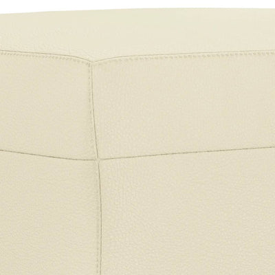 3 Piece Sofa Set with Cushions Cream Faux Leather Payday Deals