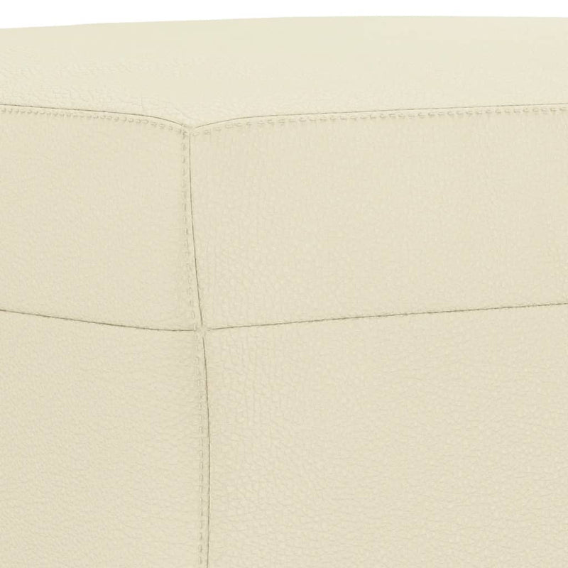 3 Piece Sofa Set with Cushions Cream Faux Leather Payday Deals