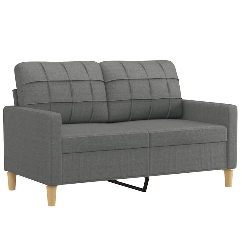 3 Piece Sofa Set with Cushions Dark Grey Fabric Payday Deals