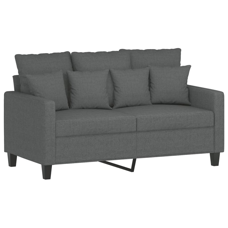 3 Piece Sofa Set with Cushions Dark Grey Fabric Payday Deals