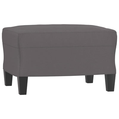 3 Piece Sofa Set with Cushions Grey Faux Leather Payday Deals
