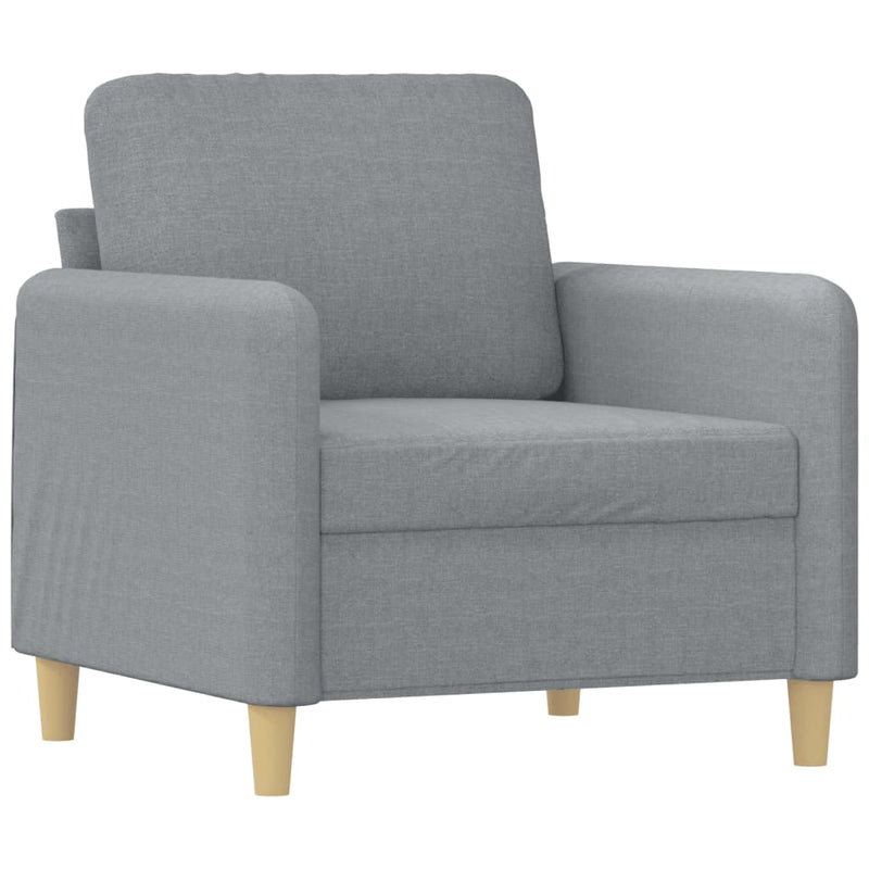 3 Piece Sofa Set with Cushions Light Grey Fabric Payday Deals
