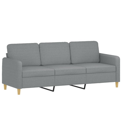 3 Piece Sofa Set with Cushions Light Grey Fabric Payday Deals