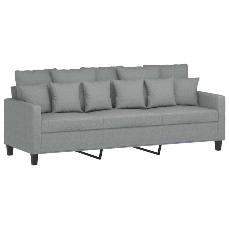 3 Piece Sofa Set with Cushions Light Grey Fabric Payday Deals