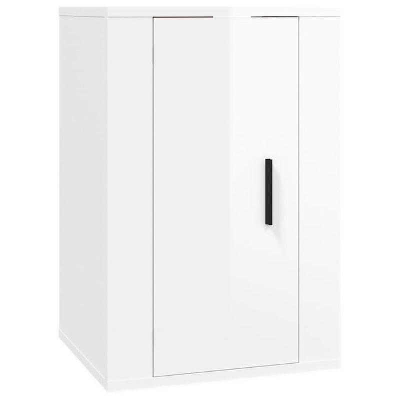 3 Piece TV Cabinet Set High Gloss White Engineered Wood Payday Deals