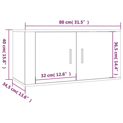 3 Piece TV Cabinet Set Sonoma Oak Engineered Wood Payday Deals
