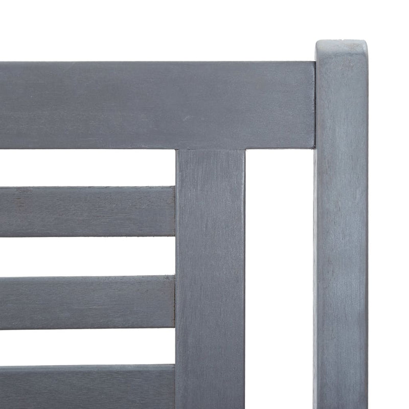 3-Seater Garden Bench with Cushion 150 cm Grey Eucalyptus Wood Payday Deals