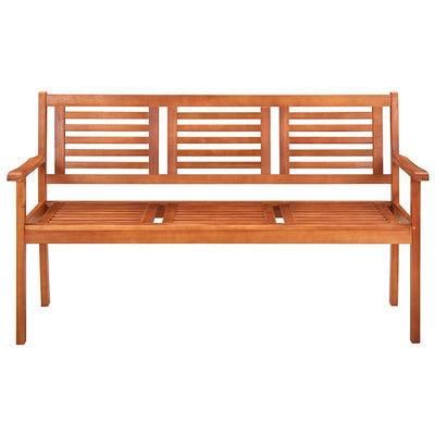 3-Seater Garden Bench with Cushion 150 cm Solid Eucalyptus Wood Payday Deals