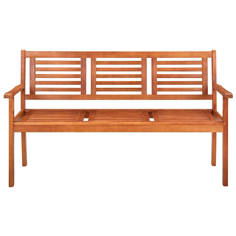 3-Seater Garden Bench with Cushion 150 cm Solid Eucalyptus Wood Payday Deals