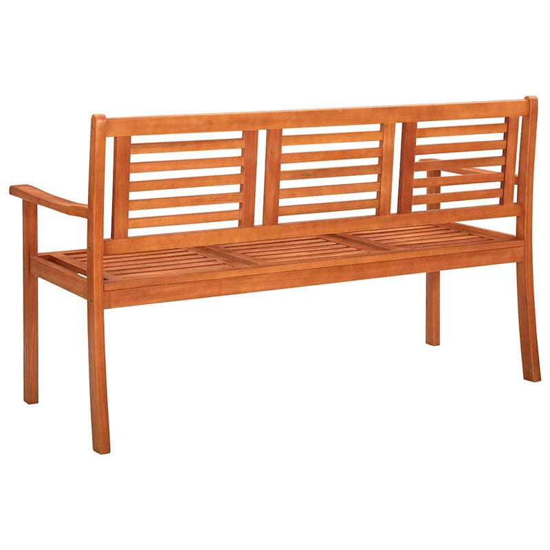 3-Seater Garden Bench with Cushion 150 cm Solid Eucalyptus Wood Payday Deals