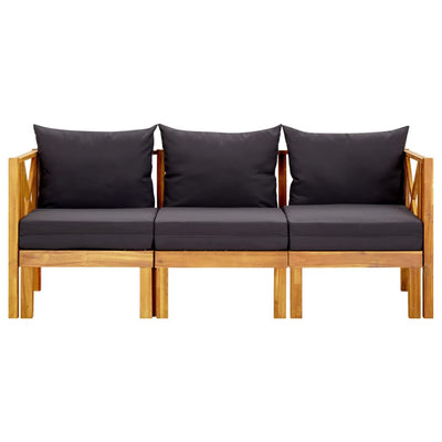 3-Seater Garden Bench with Cushions 179 cm Solid Acacia Wood Payday Deals