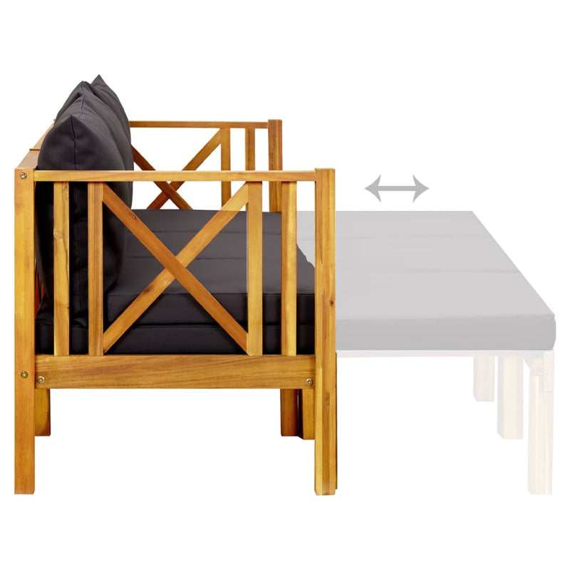 3-Seater Garden Bench with Cushions 179 cm Solid Acacia Wood Payday Deals