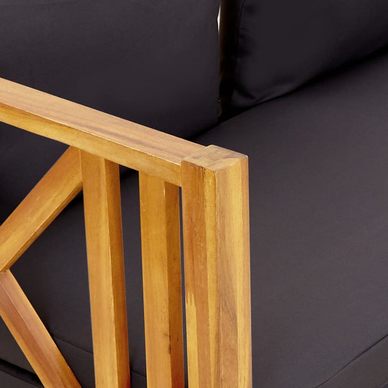 3-Seater Garden Bench with Cushions 179 cm Solid Acacia Wood Payday Deals