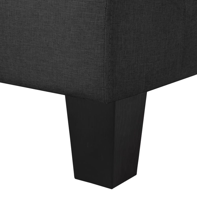 3-Seater Sofa Black Fabric Payday Deals