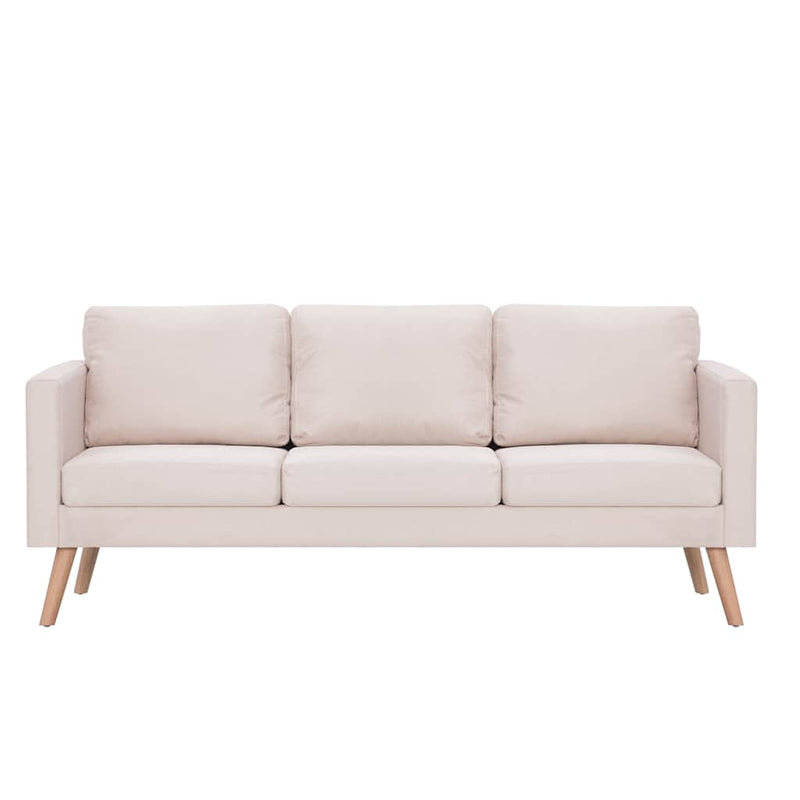 3-Seater Sofa Fabric Cream Payday Deals