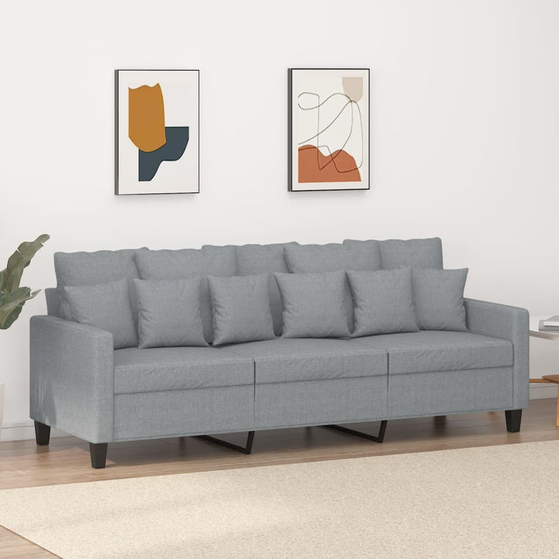 3-Seater Sofa Light Grey 180 cm Fabric Payday Deals