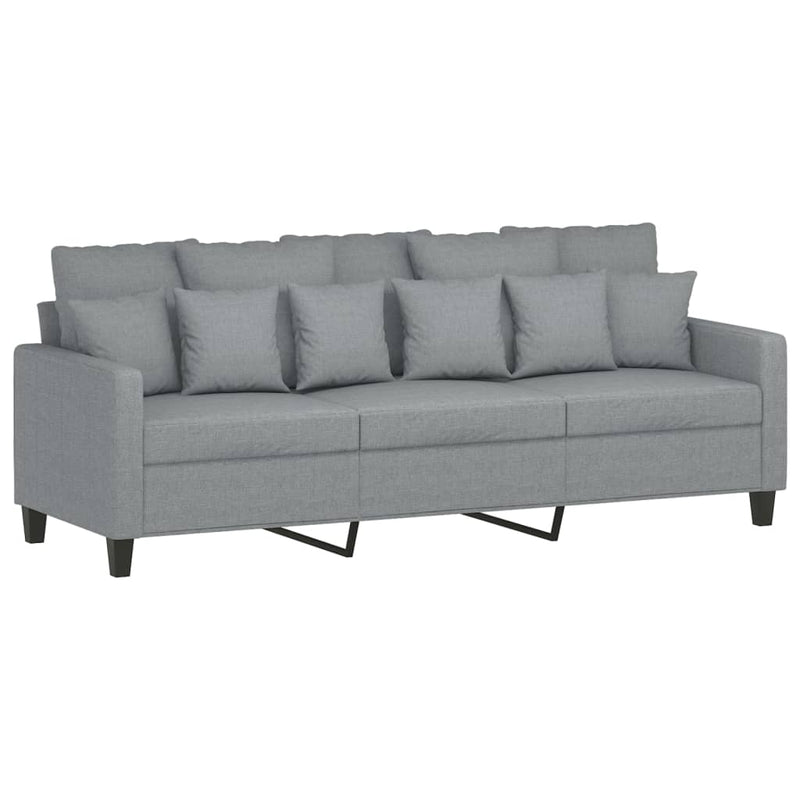 3-Seater Sofa Light Grey 180 cm Fabric Payday Deals