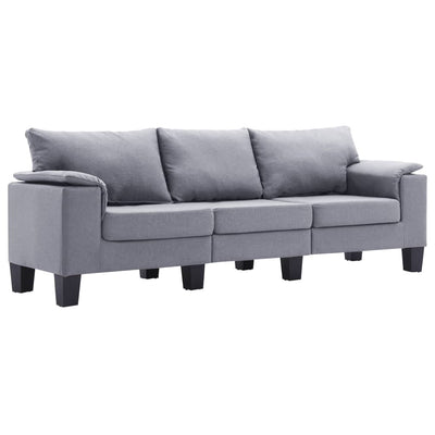 3-Seater Sofa Light Grey Fabric Payday Deals