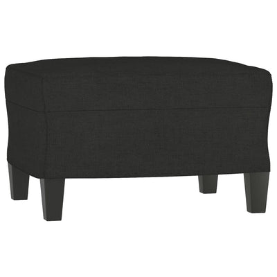 3-Seater Sofa with Footstool Black 180 cm Fabric Payday Deals