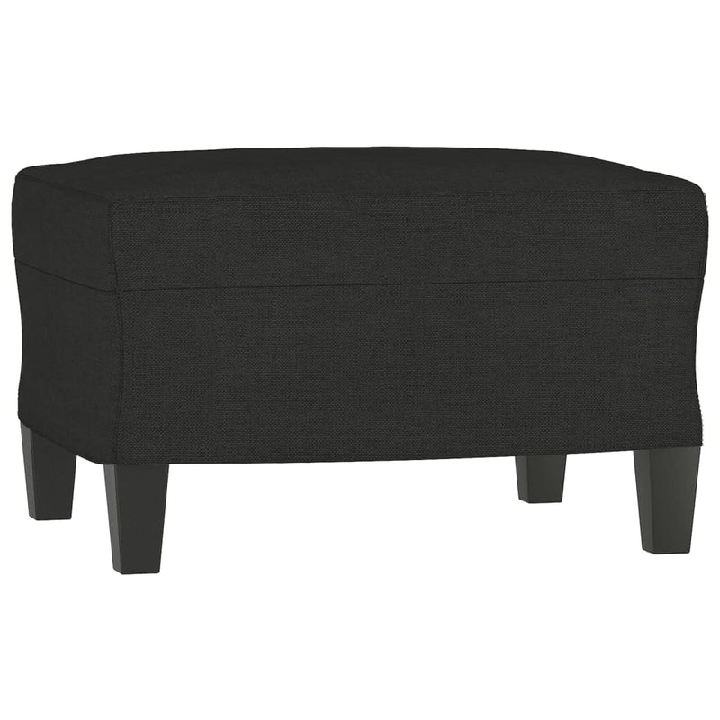 3-Seater Sofa with Footstool Black 180 cm Fabric Payday Deals