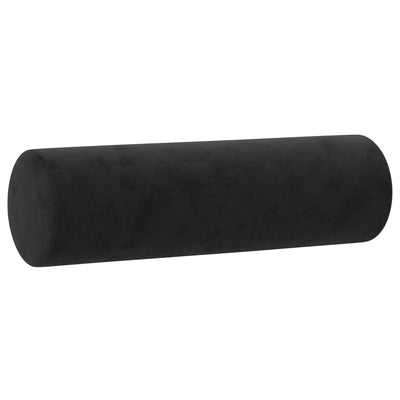 3-Seater Sofa with Throw Pillows Black 180 cm Velvet Payday Deals