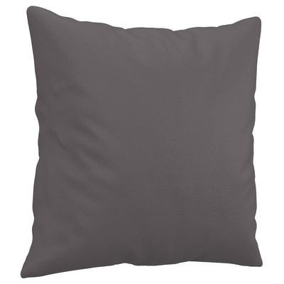 3-Seater Sofa with Throw Pillows Grey 180 cm Faux Leather Payday Deals